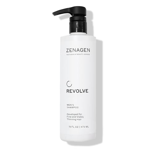 ZENAGEN Revolve Men's Thickening Shampoo | Supports Appearance of Fuller, Healthier-Looking Hair, Developed for Fine & Visibly Thinning Hair, Plant-Based, Color-Safe, 5-Minute Treatment