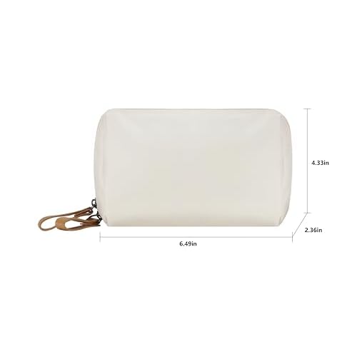 Small Makeup Bag for Purse Portable Waterproof Cosmetic Bag Travel Makeup Pouch for Women (Beige)