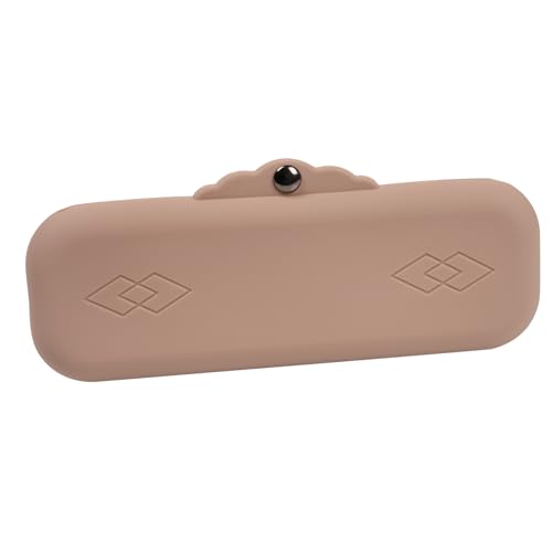 Silicone Makeup Brush Holder Bags: Cosmetic Case with Magnetic-Metal-Buttons for Travel, Makeup Pouch Case for Makeup Tools Storage