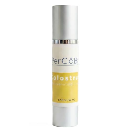 PerC?Ba Colostrum Rejuvenating Cream - Anti-Aging Face, Neck & Hand Moisturizer with Vitamin A, E, and Jojoba - Non-Greasy Hydrating Cream for Radiant, Youthful Skin - 1.7 fl.oz.