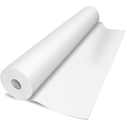 Disposable Massage Table Sheets 2 Roll 30 g/m2 Waterproof Thick Non Woven Bed Sheets ,71 x 31.5 inches, 50 Sheets per Roll with Face Hole for Beauty Salon Hotels (2)