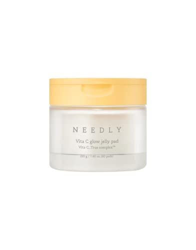 NEEDLY | Vita C Glow Jelly Pad | Brightening Toner Pad for Exfoliation, Blemish care, and Tone Improvement