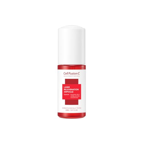 Cell Fusion C Laser Rejuvenation Ampoule, 8 Peptides, Hyaluronic Acid & Collagen, Fine Lines, Dry Skin, Soothing & Hydrating Serum, For Youthful Complexion,1.01 fl.oz