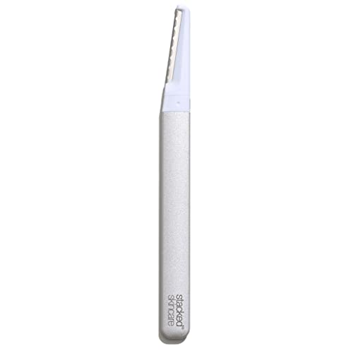 StackedSkincare Reusable Dermaplaning Exfoliation Tool with Metal Handle