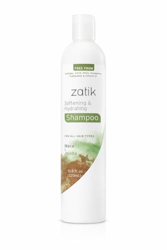 Zatik Natural Sulfate-Free Shampoo & Conditioner Set with Jojoba & Maca - Hydrating Hair Care