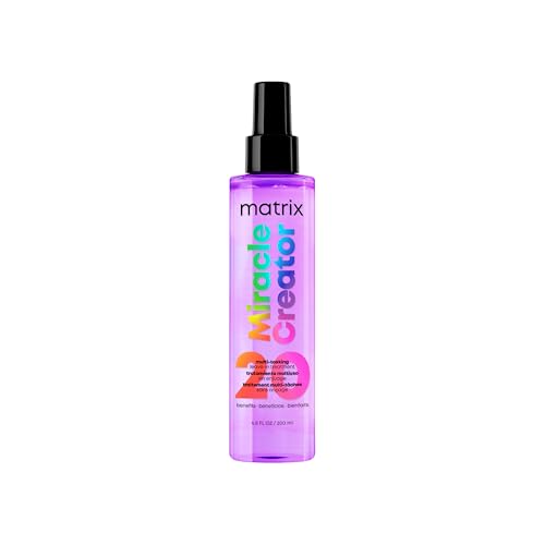 Matrix Miracle Creator Leave-In Conditioner Spray - Heat Protectant, Anti-Frizz, Moisturizing & Detangling, For Damaged Hair, Sulfate Free