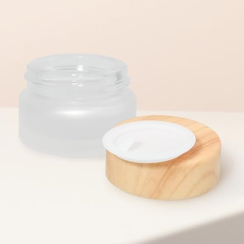 12 Pack 5g Frosted Glass Cosmetic Jars with Leakproof Lids