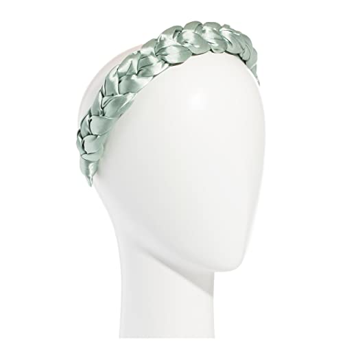 L. Erickson Celeste Headband, Jade - Braided Padded Silky Headband