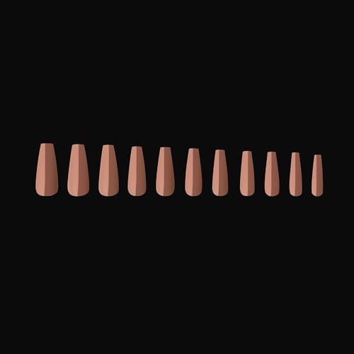 Apres Neutrals Gel-X Imani Box Of Nail Tips, 11 Sizes 00-9, Soft Gel Tip Box (150pcs) (Sculpted Coffin Long, 150)