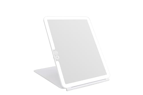 Folding LED Makeup Mirror with 72 Lights & USB Charging