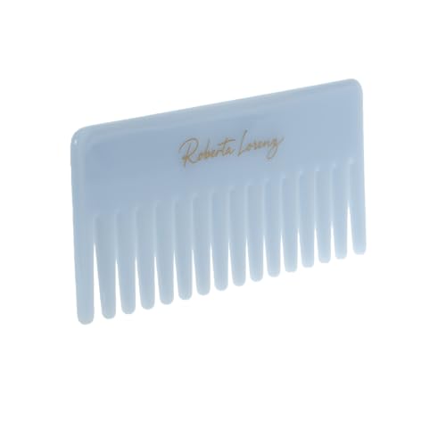 Roberta Lorenz Luxury Powder Blue Wide Tooth Comb - 5.9 Inch