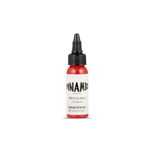 Dynamic Color Fire Red Professional Tattoo Ink - 1 oz Vegan Formula