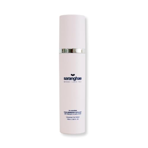 Love Saranghae AHA BHA Pore Refining Exfoliant ? 2% Salicylic & Lactic Acid Liquid Toner ? Smooth & Clarify Skin ? Fragrance-Free, Non-Irritating, 4 fl oz