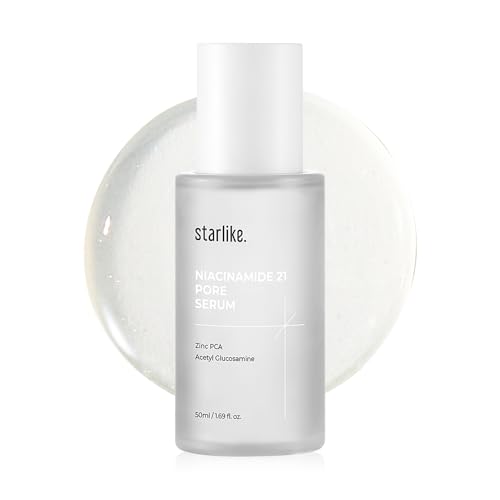 starlike Niacinamide 21% Pore Serum I 1.69 Fl oz (50ml) I Korean Moisturizing & Oil Balancing Facial Serum I Soothing, Lightweight & Fresh Finish I 17 Amino Acids & Hyaluronic I Glowing Skin Care