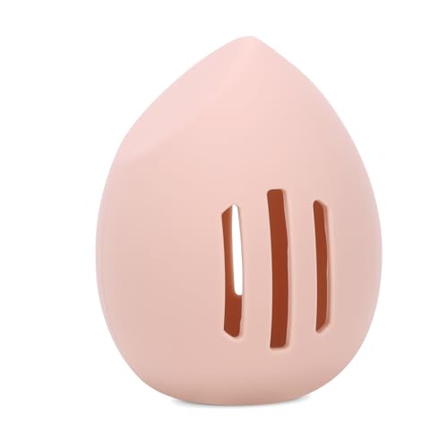 Makeup Sponge Holder,Double-sided 3-line Vented Silicone Beauty Blender Holder for Travel, Fit All Sponges (1pack pink)