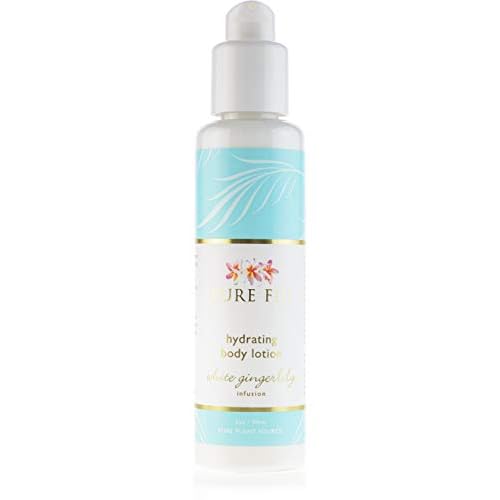 PURE FIJI Body Lotion Hydrating - Moisturizing Lotion for Dry Skin with Coconut Milk and Vitamin E, Organic Body Lotion For Women and Men, White Gingerlily Scent, 3 oz