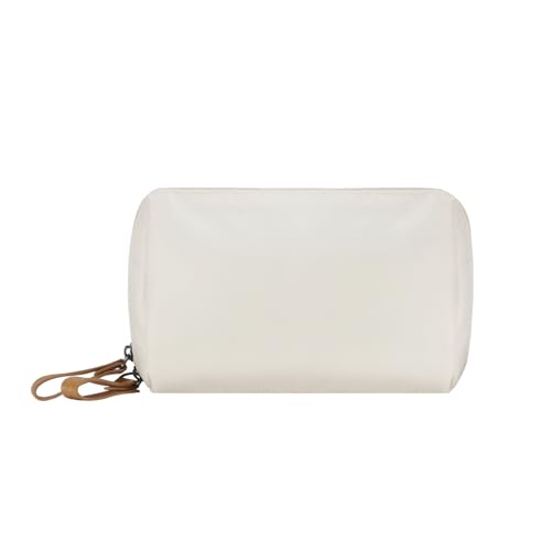 Small Makeup Bag for Purse Portable Waterproof Cosmetic Bag Travel Makeup Pouch for Women (Beige)