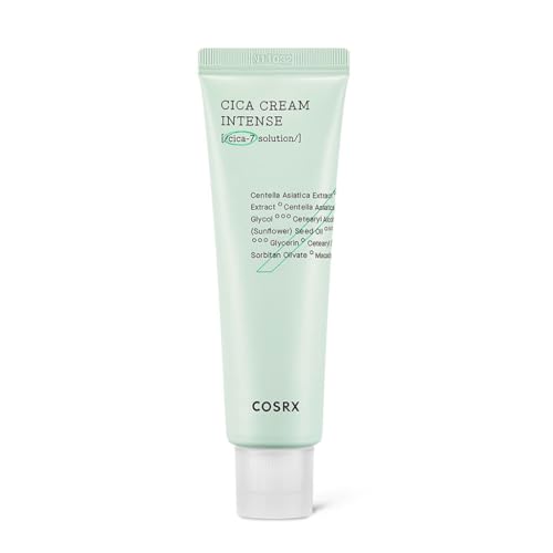 COSRX Pure Fit Cica Intensive Cream 1.7 oz/ 50 mL | For Dry Sensitive Skin, Centella Asiatica Face Moisturizer Recommended for Acne-Prone Skin, Reduce Redness, Not Tested on Animals, Korean Skin Care
