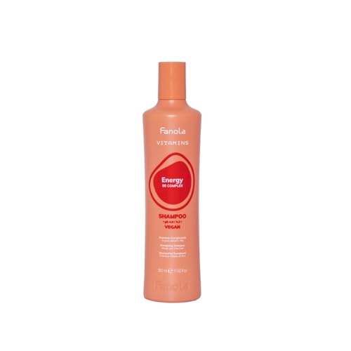 Fanola Energy Hair Detox Shampoo - Scalp Clarifying Shampoo for Women & Men - Formulated with B & E Vitamins for Scalp Care - Purifies & Revitalizes Hair & Skin - Vegan Formula (350ml)