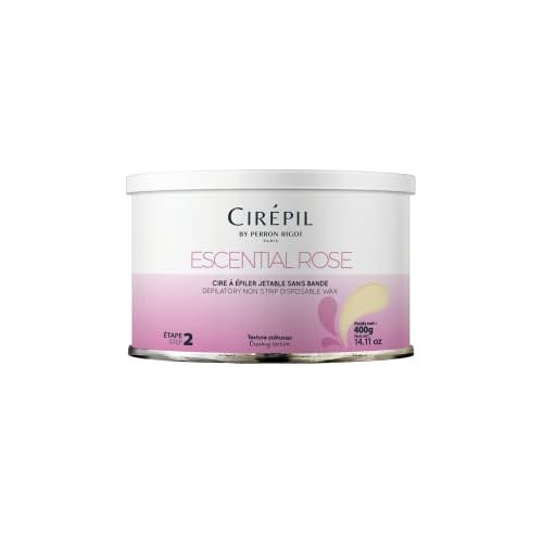 Cirepil - Escential Rose - 400g / 14.11 oz Hard Wax Tin - Creamy Stripless Wax for Sensitive Areas - Effective on Short & Shaved Hair - Professional Body & Bikini Depilatory Refill