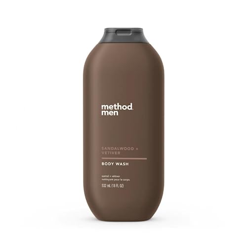 Method Men Softening Body Wash, Sandalwood + Vetiver, Paraben and Phthalate Free, 18 fl oz (Pack of 1)