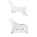 Men's Beard Shaping Tool With Inbuilt Comb Transparent Template Styling Comb Templates for Goatee Mustache Sideburns, Jaw Cheek/Neck Line, Symmetric/Curve/Step Cut (Clear-2pcs)