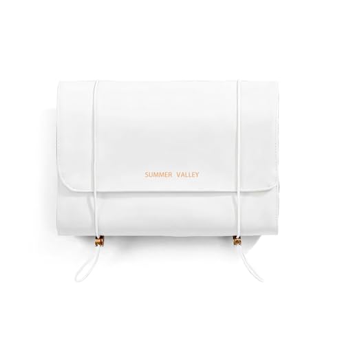 YDR Cosmetic Bag Foldable with Divider,Capacity Travel Makeup Bag for Women Portable Pouch Makeup Organizer Toiletry Bag Makeup Case