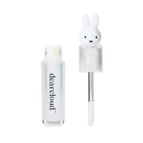 dearcloud Miffy Lip Serum Jelly - Clear Shimmer Lip Gloss for Hydration & Shine (Clear Skies)
