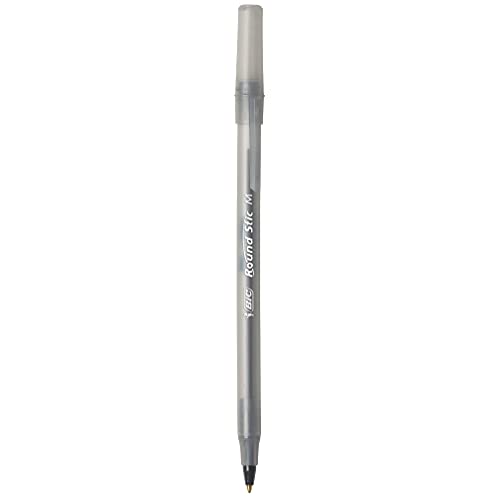 BIC Round Stic Xtra Life Ballpoint Pen, Medium Point (1.0mm), Black, Flexible Round Barrel For Writing Comfort, 144-Count