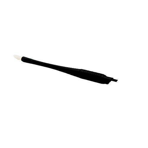 Mellie's Signature Microblading Eyebrow Pen (Pack of 10) - Disposable Microblading Pen with Sterilized Blade, Comfortable Rubber Grip and Pigment Sponge for Flawless Bro (U18.18mm, Black)