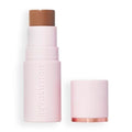 Revolution Beauty London, Skin Silk Bronzer Stick, Buildable Color for Cheek, Eye, & Lip, Cream-to-Powder Formula, Vegan & Cruelty-Free, Medium Sunset, 0.15 oz