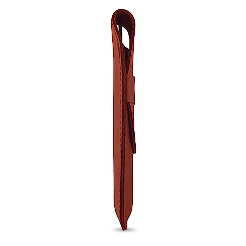 Straight Razor Case, Genuine Cowhide Leather Straight Razor Cover, Barber Straight Razor Holder, Travel Razor Case (Cognac)