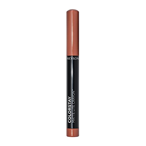 REVLON ColorStay Matte Lite Crayon Lipstick with Built-in Sharpener, Smudge-proof, Water-Resistant Non-Drying Lipcolor, 002 Clear The Air, 0.049 oz