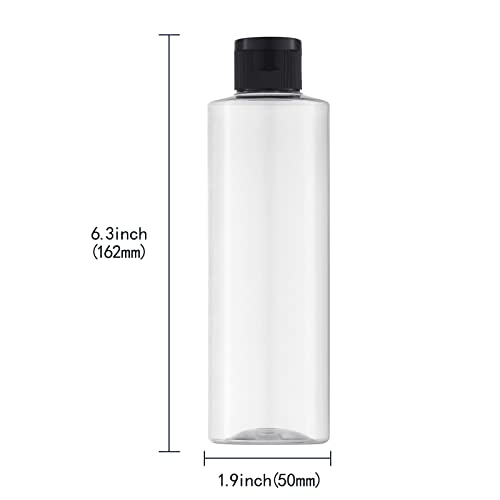 LISAPACK 8.3oz Travel Bottles with Flip Caps - 4 Pack