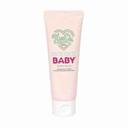 Kimchi Chic Rice Rice Baby Foaming Makeup Removing Face Cleanser - with Rice Extract & Collagen, Deep Cleans, Soothes, & Removes Makeup - 3.38 fl oz