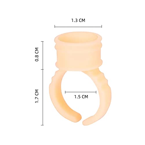 Soft Silicone Tattoo Pigment Rings Cup, Hipifans 100Pcs/Set Disposable Tattoo Ink Cups, Permanent Makeup Glue Holder for Lip, Nail Art, Eyebrow, Eyelash Microblading Supplies
