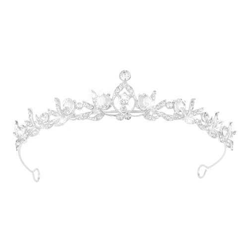 Crystal Tiaras & Crowns for Women, Bride Royal Queen Headband Princess Headpieces for Birthday Cake Crown & Prom Pageant Party