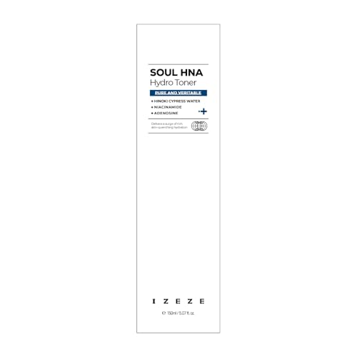 IZEZE Soul HNA Hydro Toner 5.07 fl.oz, 150 ml | Hyaluronic Acid, Dry Skin, Korean Skincare for Hydrating, Cypress Water for Hydration, Skincare Coreano