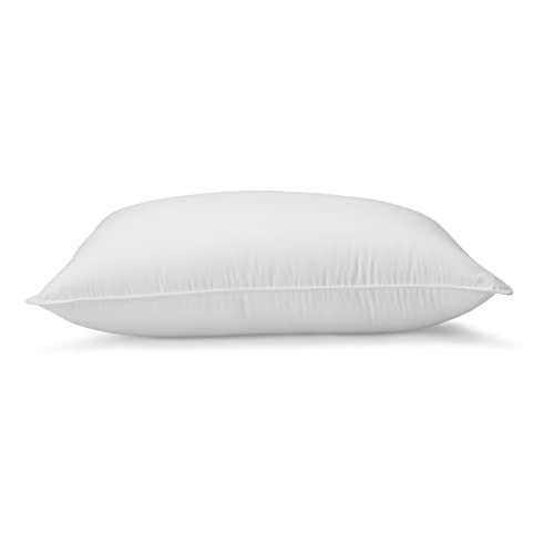 Amazon Basics Down Alternative Bed Pillows, Medium Density For Back and Side Sleepers, King, 2-Pack, White, 36 in L x 20 in W