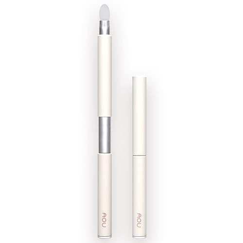 AOU SILICONE TIP BRUSH - Compact & Retractable Design for Easy Carry, Rounded Silicone Tip, Valentine's Day Gifts for Woman