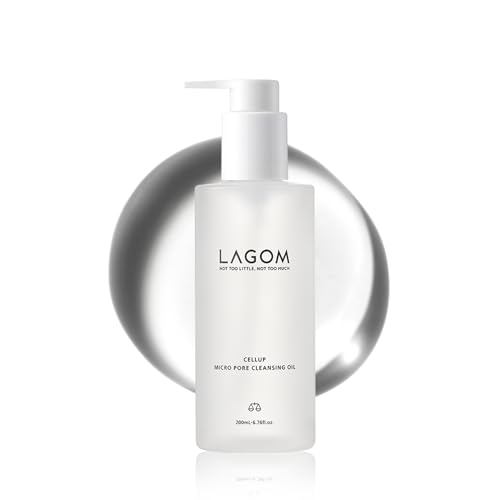 LAGOM Micro Pore Cleansing Oil, Daily Lightweight Makeup Blackhead Remover for Face, Korean Skincare 6.76 Fl Oz