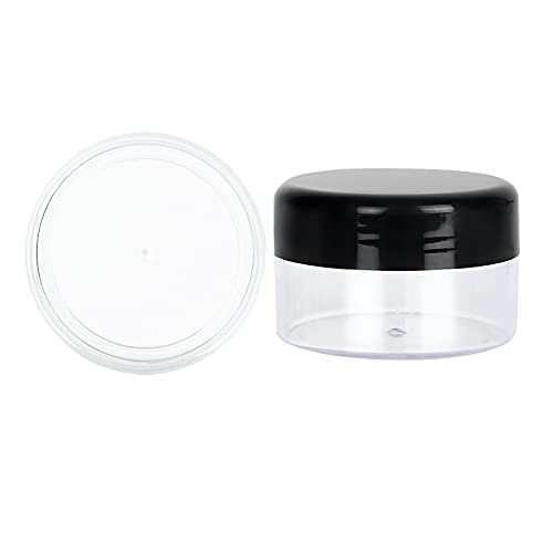 100 Pieces Sample Empty Containers, 20g Clear Cosmetic Container Jars with Lids, Plastic Pot Makeup Jars for Cosmetics, Cream, Lip Balm, Lip Scrub, Ointments-Leak Proof