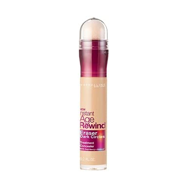 Maybelline Instant Age Rewind Eraser Dark Circles Treatment Concealer, Light 0.2 oz (Pack of 6)