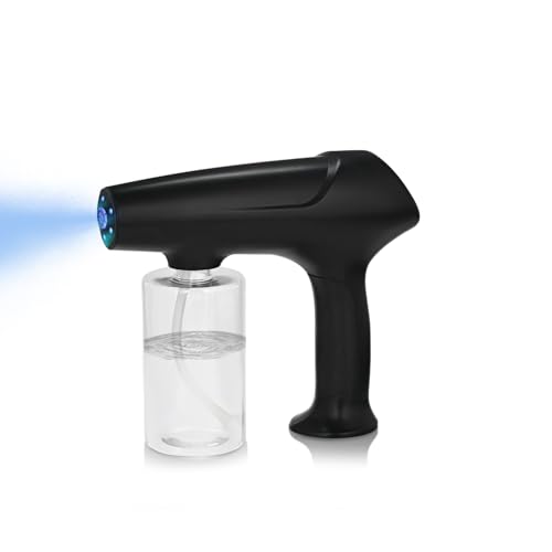 Barber Spray Bottle with Blue Light, Rechargeable Electrostatic Atomizer Sprayer, Nano Mist Sprayer for Stylist,Barber and Home Use
