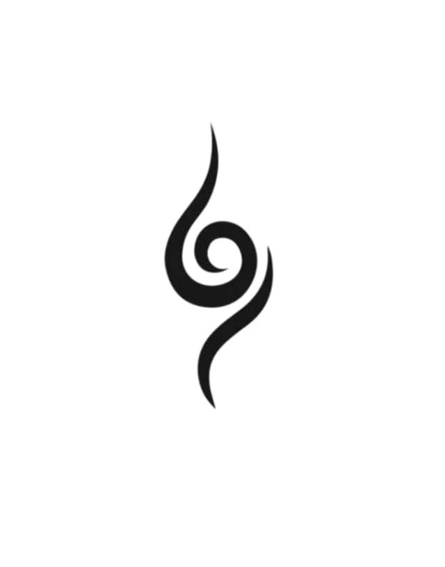 Anbu Spiral Temporary Tattoo - Anime Cosplay, Lasts 2 Weeks