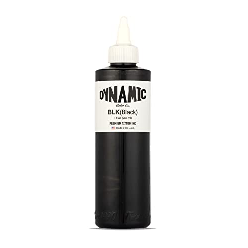 Dynamic Color Black Tattoo Ink, 8 oz - USA Made Since 1990