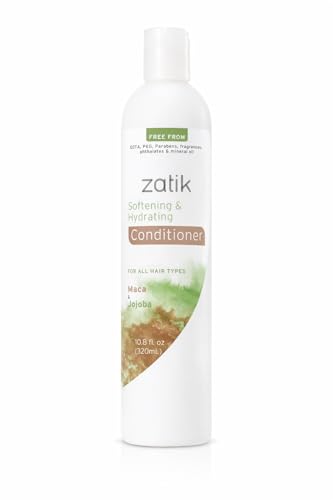 Zatik Natural Sulfate-Free Shampoo & Conditioner Set with Jojoba & Maca - Hydrating Hair Care