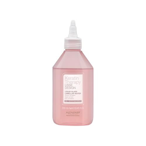 ALFAPARF MILANO Keratin Therapy Lisse Design Liquid Glass Lamellar Water for Visibly Shiny and Frizz-Free Hair - Glossy Lamination Treatment and Detangler (8.45 fl oz / 250 ml)
