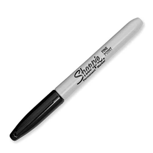 Sharpie Permanent Markers, Fine Point, Black, 12 Count, Proudly Permanent Ink, Intensely Brilliant Colors