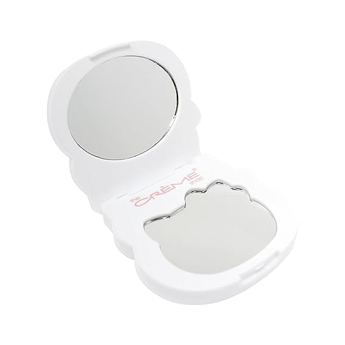 The Crème Shop Hello Kitty On-The-Go Compact Mirror Dual-Sided HD Mirrors with 1x and 2X Magnification, Perfect Travel Size for Touch-Ups from Every Angle